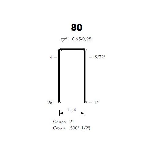 80/18 galvanizált kapocs